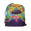 Badge Abstract Abstract Design Drawstring Pouches (XXL) View2