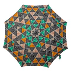 Abstract Geometric Triangle Shape Hook Handle Umbrellas (small) by Nexatart