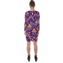 Abstract Background Floral Pattern Asymmetric Cut-Out Shift Dress View2