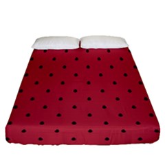 Watermelon Minimal Pattern Fitted Sheet (queen Size) by jumpercat