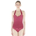 Watermelon Minimal Pattern Halter Swimsuit View1