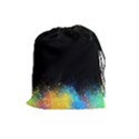 Frame Border Feathery Blurs Design Drawstring Pouches (Large)  View1