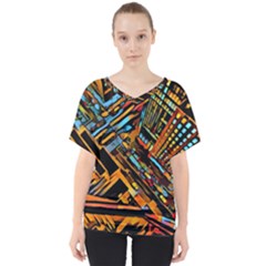 City Scape V-neck Dolman Drape Top by NouveauDesign