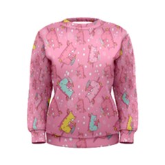 Unicorns Eating Ice Cream Pattern Women s Sweatshirt by Bigfootshirtshop