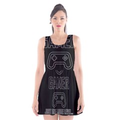 Gamer Scoop Neck Skater Dress by Valentinaart