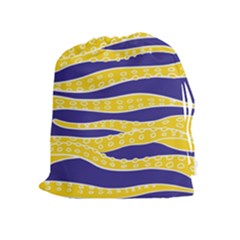 Yellow Tentacles Drawstring Pouches (extra Large) by jumpercat
