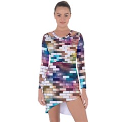 Background Wall Art Abstract Asymmetric Cut-out Shift Dress by Nexatart