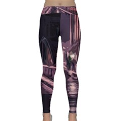 Texture Abstract Background City Classic Yoga Leggings by Nexatart
