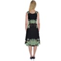 black,green,gold,art nouveau,floral,pattern Midi Sleeveless Dress View2