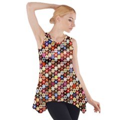 Mosaic Pattern Quilt Pattern Side Drop Tank Tunic by paulaoliveiradesign