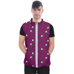 Pink Flowers Magenta Big Men s Puffer Vest by snowwhitegirl