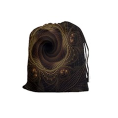 Beads Fractal Abstract Pattern Drawstring Pouches (large)  by Nexatart