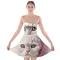 Cat Pet Cute Art Abstract Vintage Strapless Bra Top Dress View1