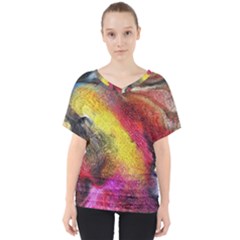 Background Art Abstract Watercolor V-neck Dolman Drape Top by Nexatart