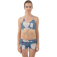 Cute Tea Back Web Sports Bra Set by Valentinaart