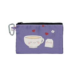 Cute Tea Canvas Cosmetic Bag (small) by Valentinaart