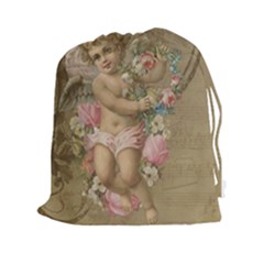 Cupid - Vintage Drawstring Pouches (xxl) by Valentinaart