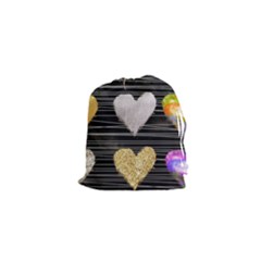 Modern Heart Pattern Drawstring Pouches (xs)  by NouveauDesign
