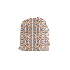 Multicolored Geometric Pattern  Drawstring Pouches (small)  by dflcprints