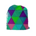 Background Geometric Triangle Drawstring Pouches (Extra Large) View2