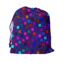 Squares Square Background Abstract Drawstring Pouches (XXL) View2