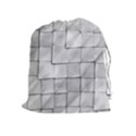 Silver Grid Pattern Drawstring Pouches (Extra Large) View1