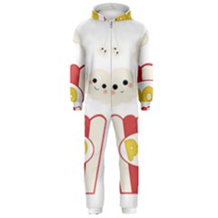 Cute Kawaii Popcorn Hooded Jumpsuit (men)  by Valentinaart