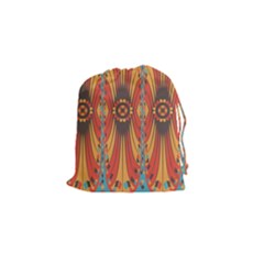 Geometric Extravaganza Pattern Drawstring Pouches (small)  by linceazul