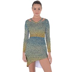 Background Cubism Mosaic Vintage Asymmetric Cut-out Shift Dress by Nexatart