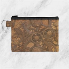Background Steampunk Gears Grunge Canvas Cosmetic Bag (medium) by Nexatart