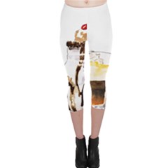 Coffee And Milkshakes Capri Leggings  by KuriSweets