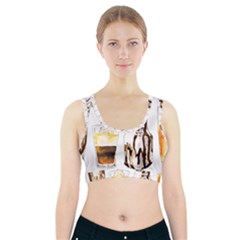 Coffee And Milkshakes Sports Bra With Pocket by KuriSweets