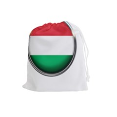 Hungary Flag Country Countries Drawstring Pouches (large)  by Nexatart
