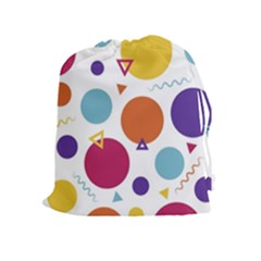 Background Polka Dot Drawstring Pouches (extra Large) by Nexatart