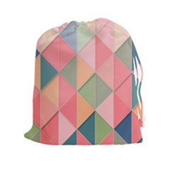 Background Geometric Triangle Drawstring Pouches (xxl) by Nexatart