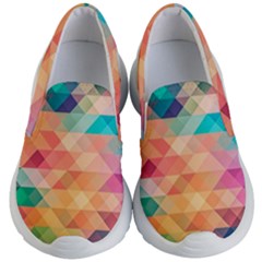 Texture Background Squares Tile Kid s Lightweight Slip Ons by Nexatart