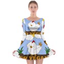 Go Vegan - Cute Chick  Long Sleeve Skater Dress View1