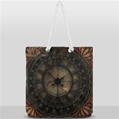 Steampunk, Wonderful Noble Steampunnk Design Full Print Rope Handle Tote (large) by FantasyWorld7