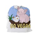 Go Vegan - Cute Pig and Chicken Drawstring Pouches (Extra Large) View2