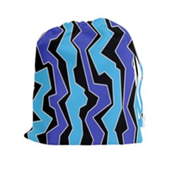 Vertical Blues Polynoise Drawstring Pouches (xxl) by jumpercat