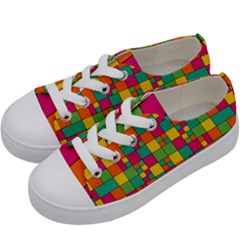 Abstract Background Abstract Kids  Low Top Canvas Sneakers by Nexatart