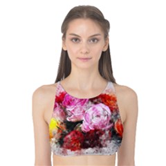 Flowers Roses Wedding Bouquet Art Tank Bikini Top by Nexatart
