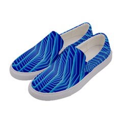 Blue Background Light Glow Abstract Art Women s Canvas Slip Ons by Nexatart