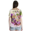 Flowers Bouquet Art Nature V-Neck Flutter Sleeve Top View2
