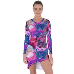 Background Art Abstract Watercolor Asymmetric Cut-out Shift Dress by Nexatart