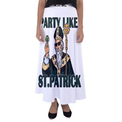  St  Patricks Day  Flared Maxi Skirt by Valentinaart