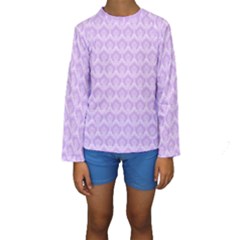 Damask Lilac Kids  Long Sleeve Swimwear by snowwhitegirl