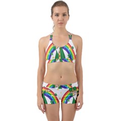  St  Patrick  Dabbing Back Web Sports Bra Set by Valentinaart