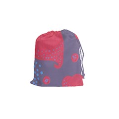 Lollipop Attacked By Hearts Drawstring Pouches (small)  by snowwhitegirl