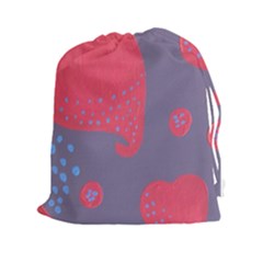 Lollipop Attacked By Hearts Drawstring Pouches (xxl) by snowwhitegirl
